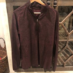 Burgundy Lululemon Metal Vent Tech 1/2 Zip
